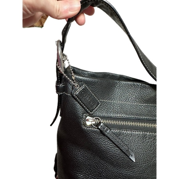 Coach Soho Shoulder Bag Black Pebbled Leather Hobo Bag new edge coat - Picture 4 of 16